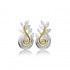 Beautifully Crafted Diamond Necklace & Matching Earrings in 18K Yellow Gold with Certified Diamonds - TM0527P